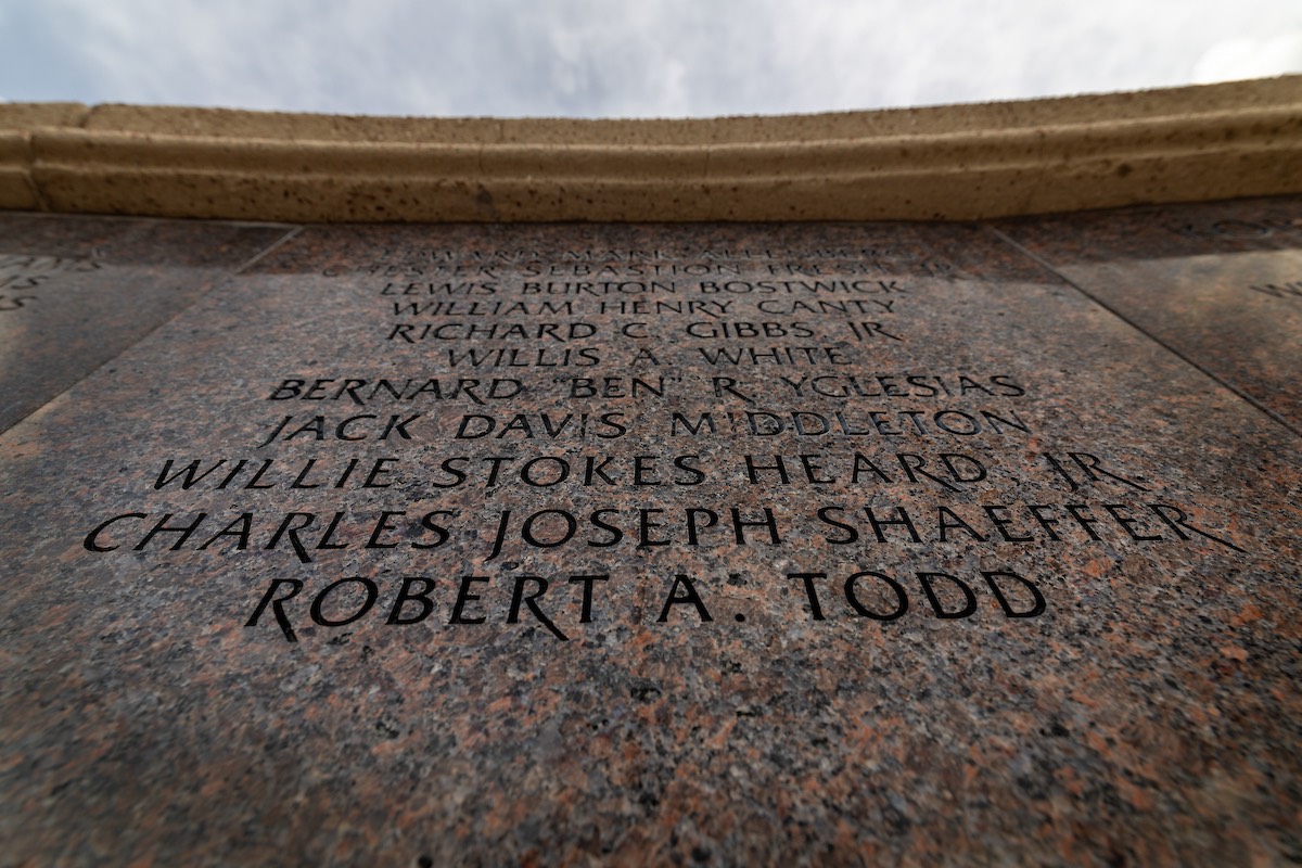 The names of three LSU alumni added to LSU's War Memorial