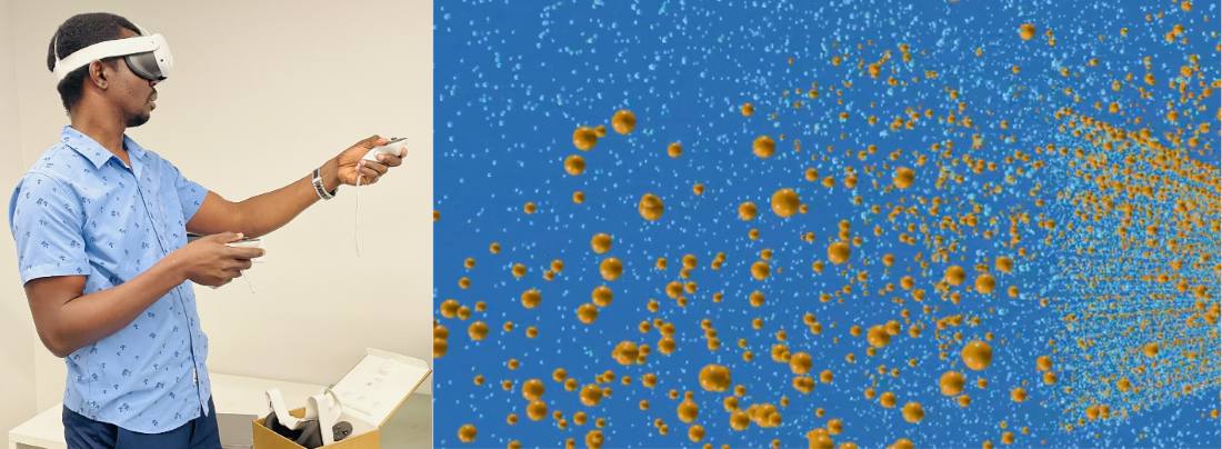 Femi Olorode uses VR to study hydrogen nanobubbles