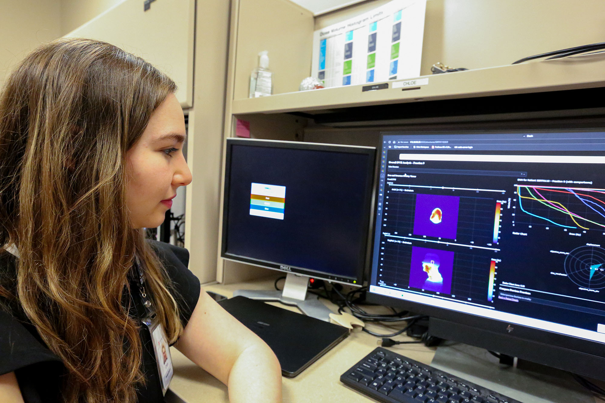 Chloe DiTusa working at a computer