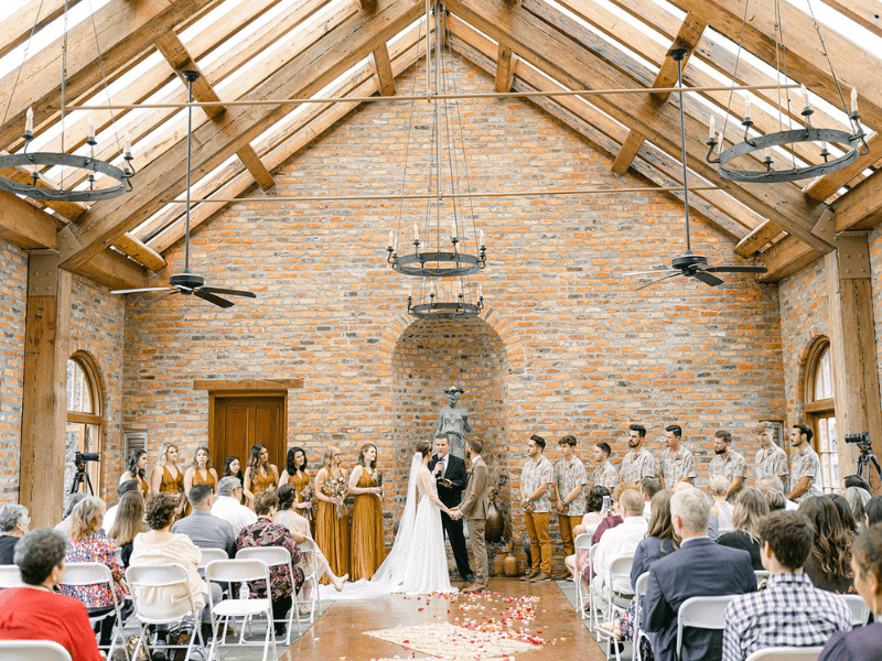 wedding inside of the Orangerie