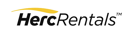 Herc Rentals logo in yello and black