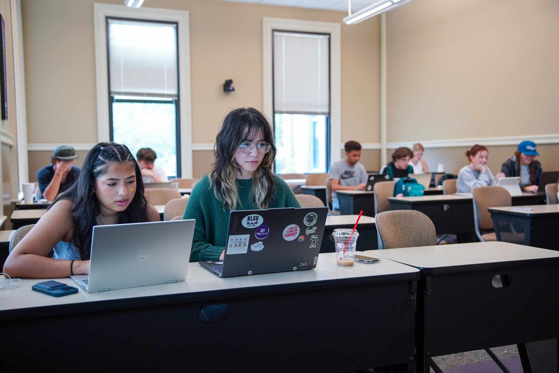 Students in a Journalism Building classroom Students in a Journalism Building classroom
