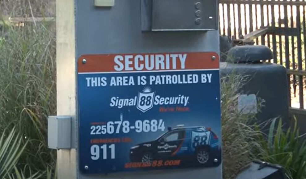 Security posting at apartment nearby LSU's campus Security posting at apartment nearby LSU's campus.