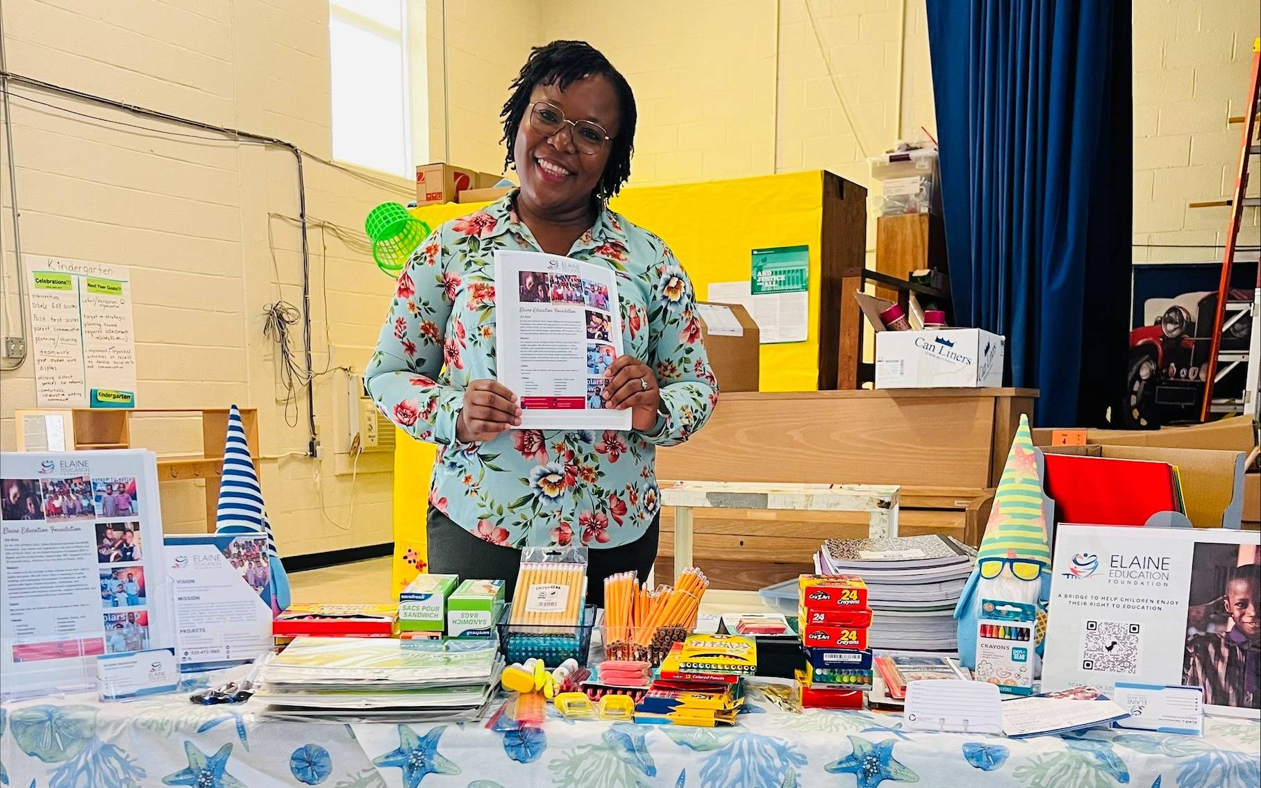 Elaine participating in outreach