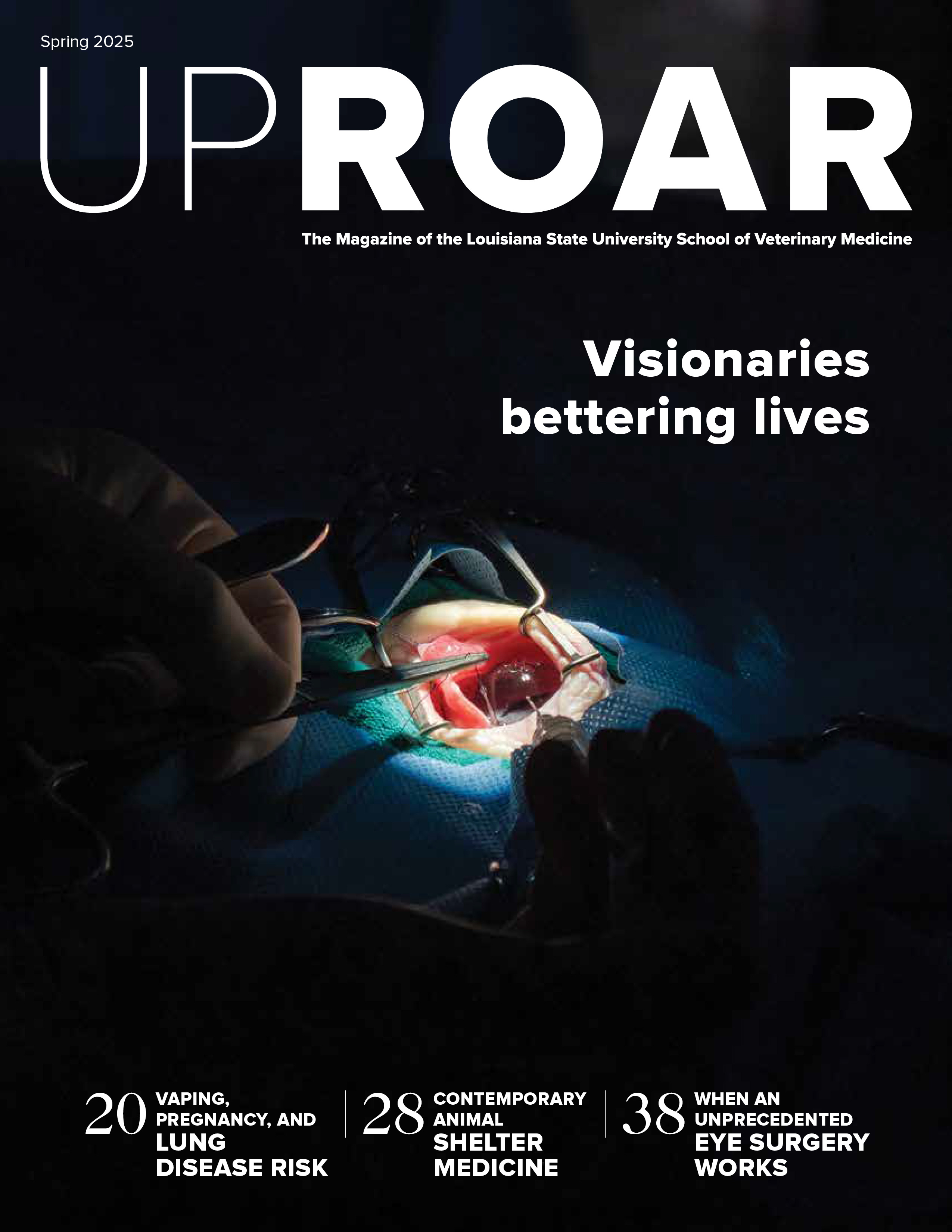 Spring 2025 cover of showing eye surgery