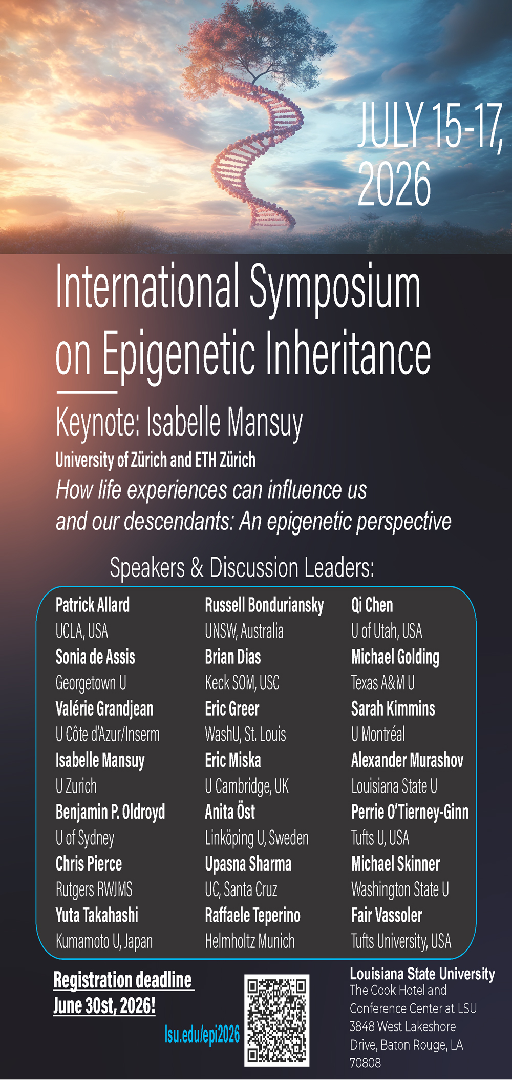 epigenetics speaker flyer
